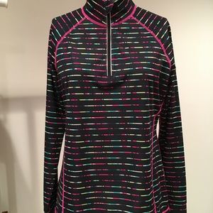 IDEOLOGY Womens 1/4 Printed Quarter-Zip Top
